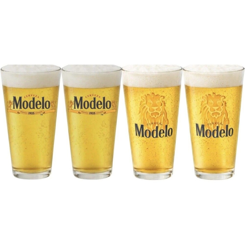 Modelo Beer Pint Glasses Signature House of Modelo Edition set of 4 16 oz